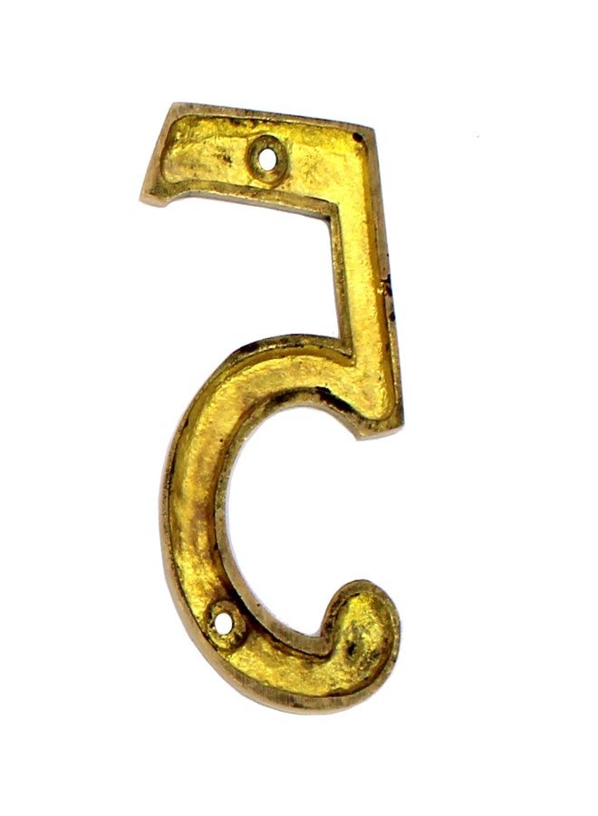 eSplanade 4" Brass House Hotel Door Number Plaque Sticky Numeric Numerical Digit 0-9 (5(five)) - Image 5